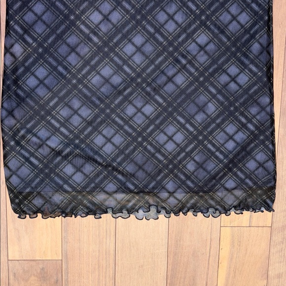 Urban Outfitters Camilla Mesh Plaid Maxi Skirt - Picture 4 of 7